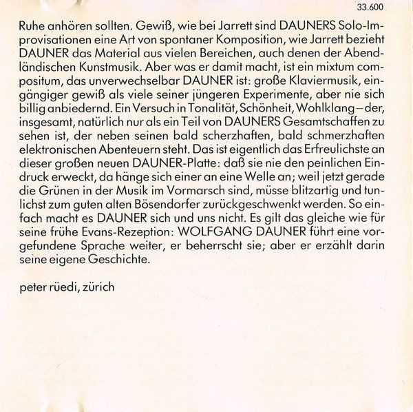 CD: Wolfgang Dauner [MOOD] include "Don't Change Me" – Usato da Unterbäch venduto da boolic 4