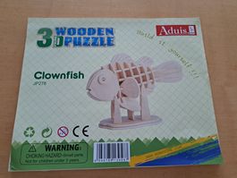 3D Wooden Puzzl Clownfish NEU