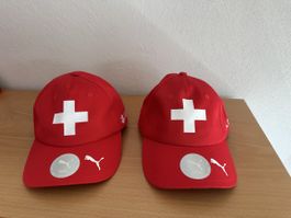 2x PUMA Schweiz Cap Set – Nationalmannschaft Nati Kappe NEU