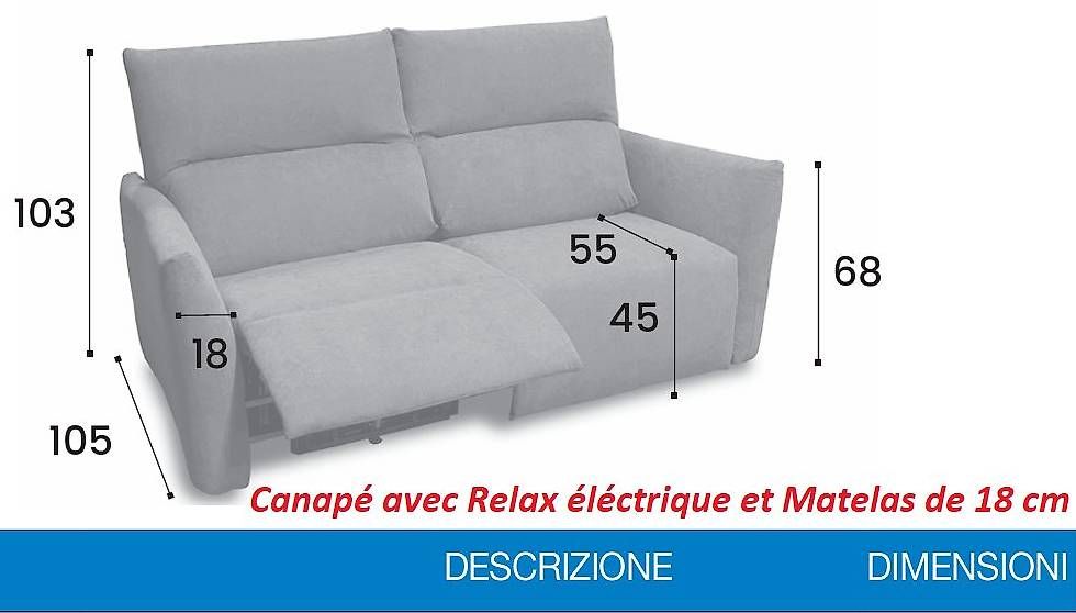 Divani: Canapé relax électrique et canapè lit ensemble – Nuovo e nell'imballaggio originale da Lausanne venduto da casa56 5