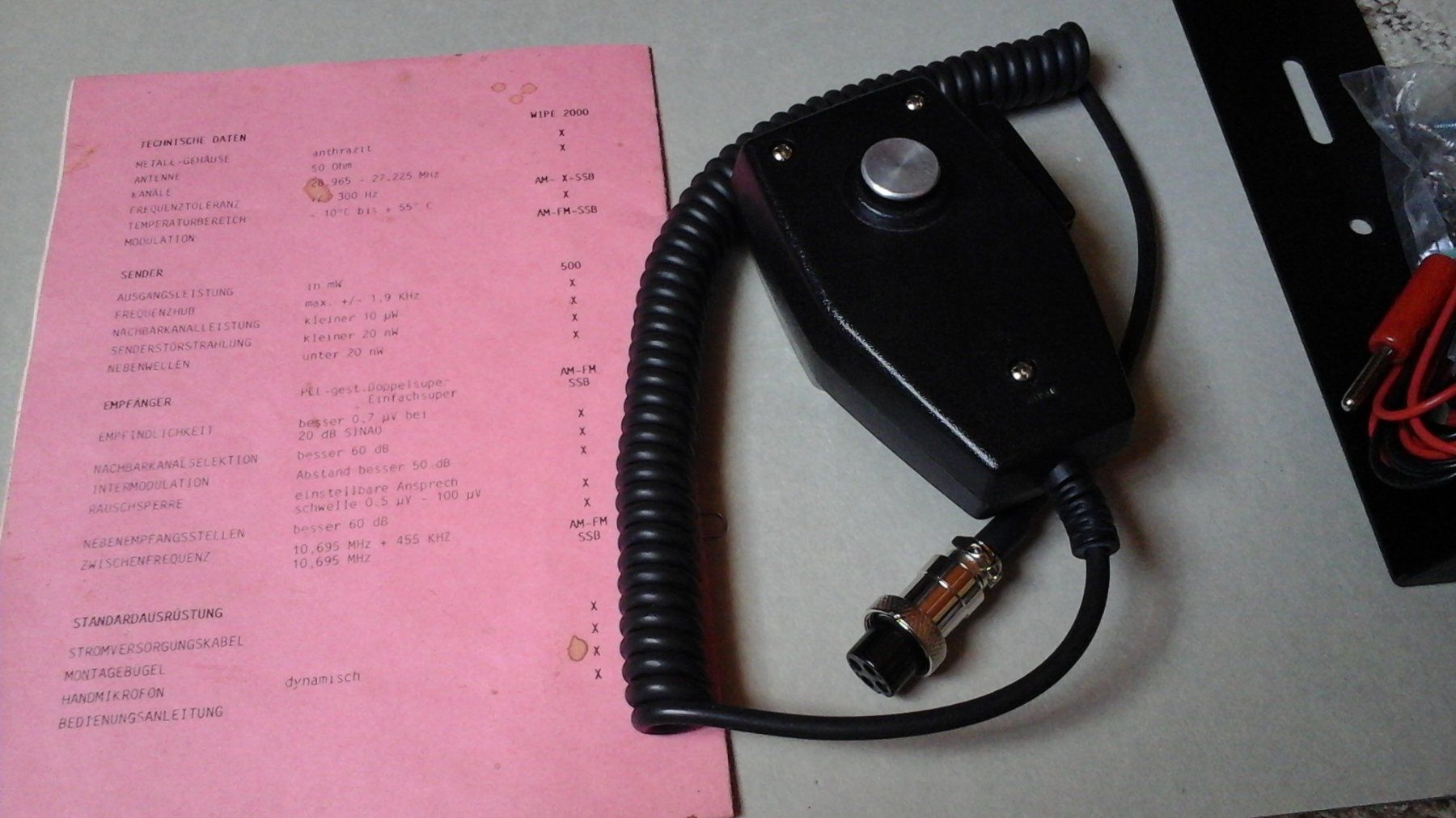 Funktechnik: Wipe 2000 CB-Mobilfunkgerät FM/AM/SSB (Oldtimer) – Gebraucht aus Farnern von Radiovox 9