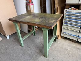 Massiver Lista Werkbank mit 2 Füssen 120x80xh90cm