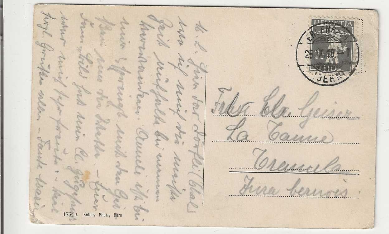 Cartoline postali: Erlenach, erg und Tal, 1918 – Usato da Spiez venduto da Niesen20 1