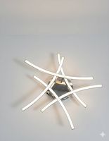 Deckenleuchte modern LED Chrom gebogen neuwertig