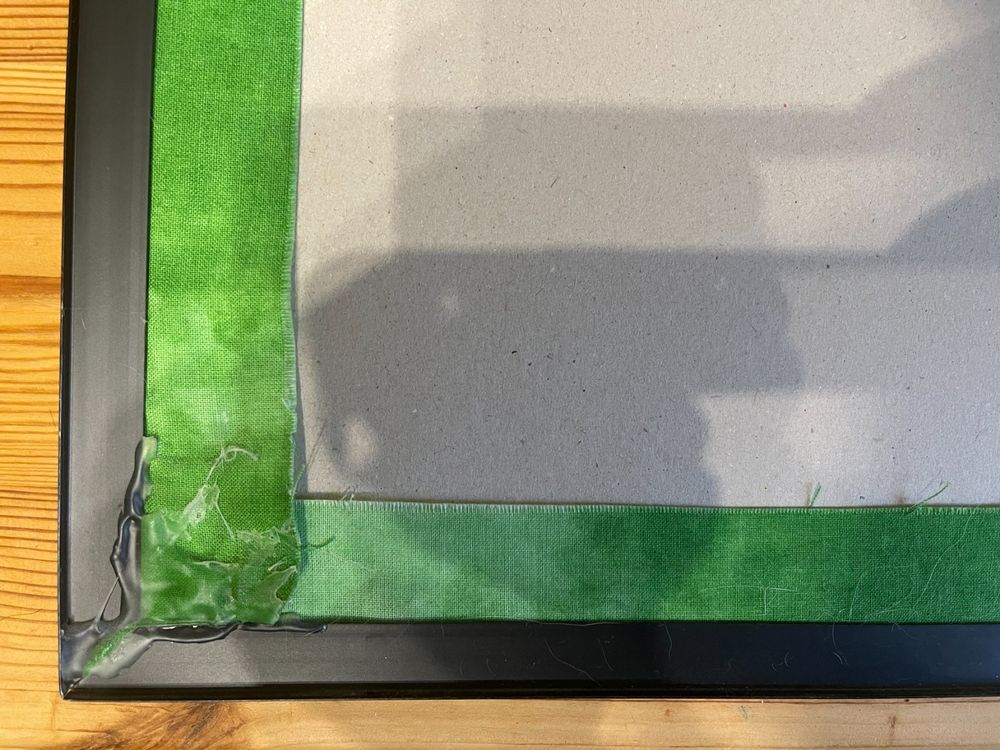 selbstgemachtes Bild auf Stoff (für frischgebackene Eltern) 4