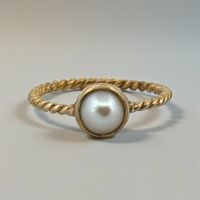 Unikate Silber Ring 925 mit Barock Perle Grösse 56