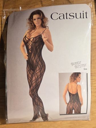 Mesh Sexy Catsuit mit Spaghetti Träger