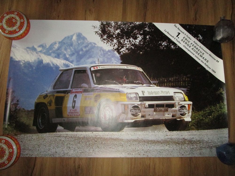 RENAULT R5 TURBO RALLYE POSTER 1984 ANTIK SELTEN (Gebraucht) in ...