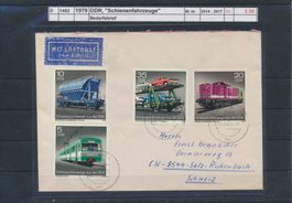 1979 DDR, "Schienenfahrzeuge", Bedarfsbrief
