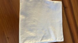 Sehr alter Kissenbezug Weiss Jacquard /Damast 65 x 65 cm