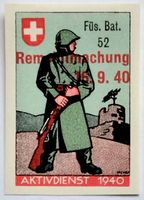 Soldatenmarke 2.WK, Füs Bat 52, Aufdr, geschn, Wi Inf 385-2