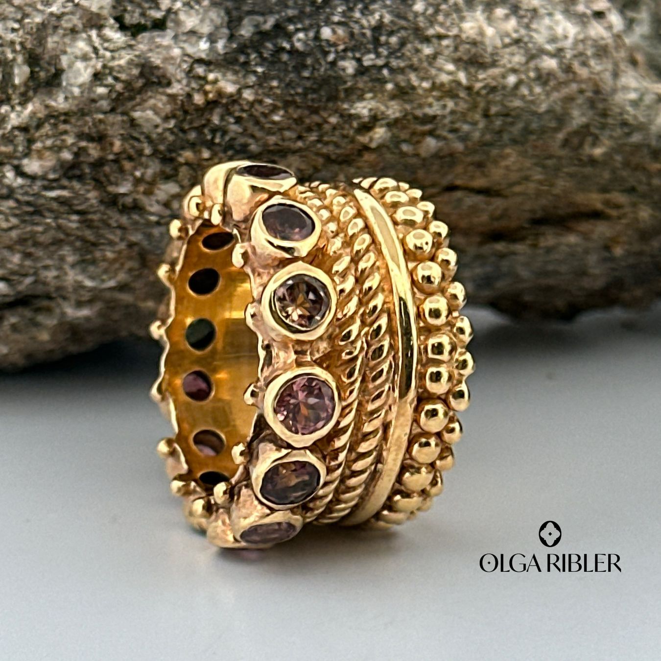 Olga Ribler Anelli: Statement Turmalin Silber Ring 925 Grösse 56 – Nuovo (secondo la descrizione) da Luzern venduto da Schmuckoutlet