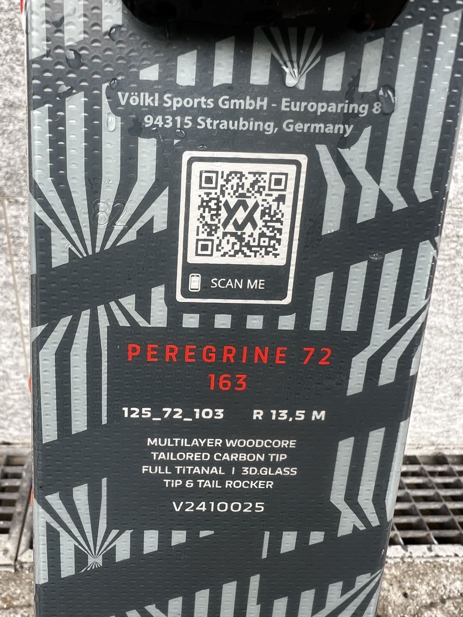 Völkl Sci: Völkl Peregrine 72, 163cm – Usato da Unterterzen venduto da Bienli13 2