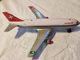 Avion jouet Swissair en métal