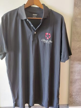 POLO TSHIRT BLACK STAR SAILING TEAM THUN NEU XL