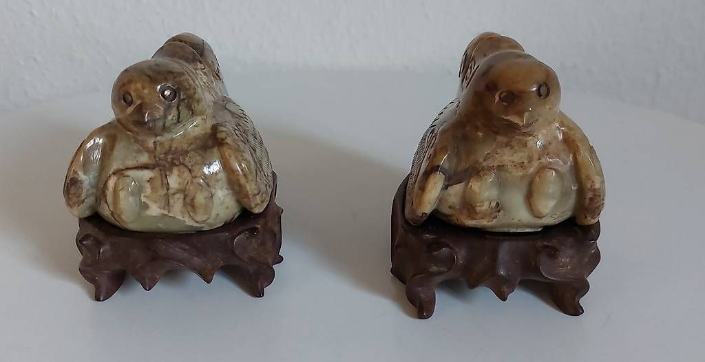 Statuette: Paire d'oiseaux en Jade – Usato da Bernex venduto da Weytras