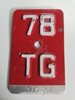 Velonummer TG 78