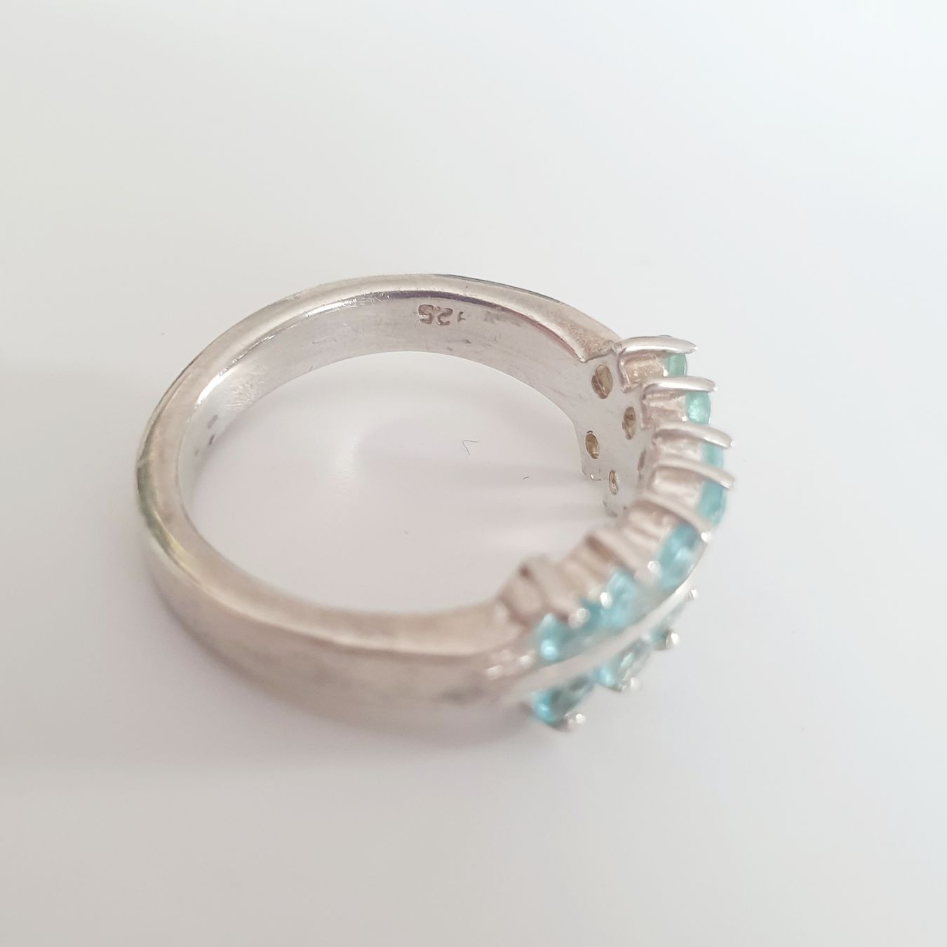 Anelli: Damenring Silber Ring 925 mit hellblaue Steine, Gr 18,8 mm – Usato da Kreuzlingen venduto da Wunderkiste123 3