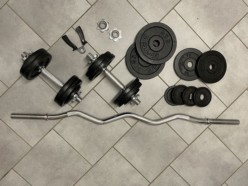 20 Kg Chrom Hantelset - Verstellbare Kurzhanteln Für Zuhause, Mit Sternverschlüssen