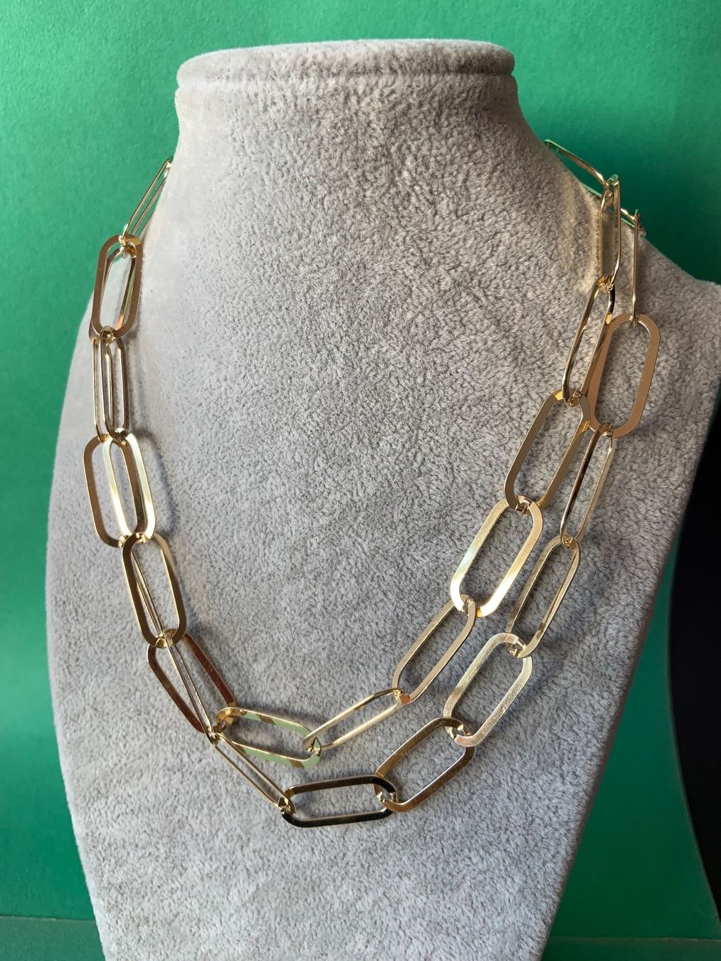 Catenine: Sterling Flache Elemente vergoldet (88cm) – Nuovo (secondo la descrizione) da Laufen venduto da Bellebellezza 2