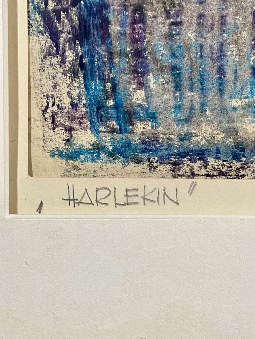 Gemälde: ROLF WALDMEIER HARLEKIN OELKREIDE handsigniert/monogrammiert – Gebraucht aus Gersau von grafik-kunst 8