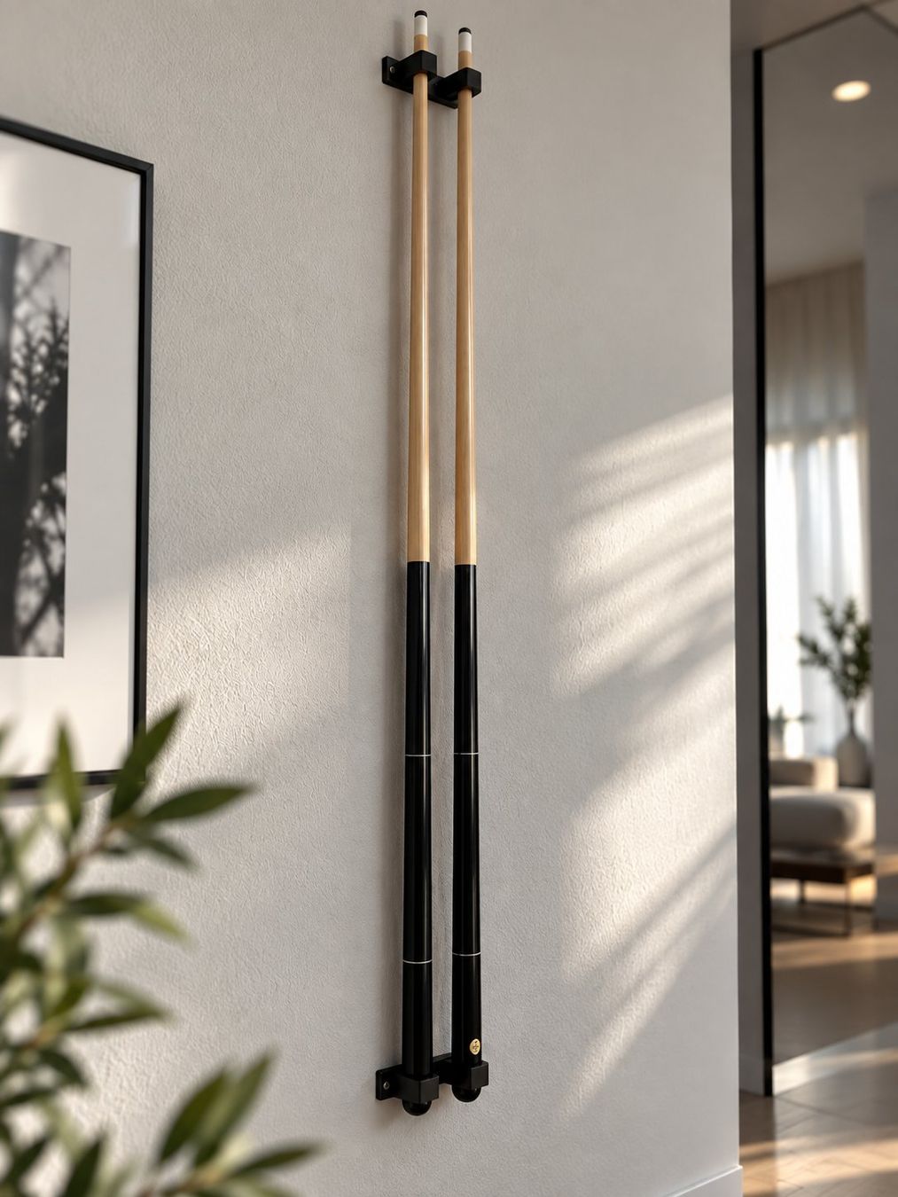 Billardqueues: Poolqueue / Billardqueue Set, 2 Stück, schwarz/holz – Gebraucht aus Brüttisellen von itprofisgroup