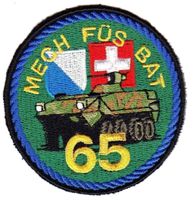 Badge Mech Füs Bat 65 blau