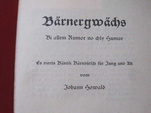 Bücher: Bärnergwächs – Gebraucht aus Niederglatt ZH von Moeb-7 1