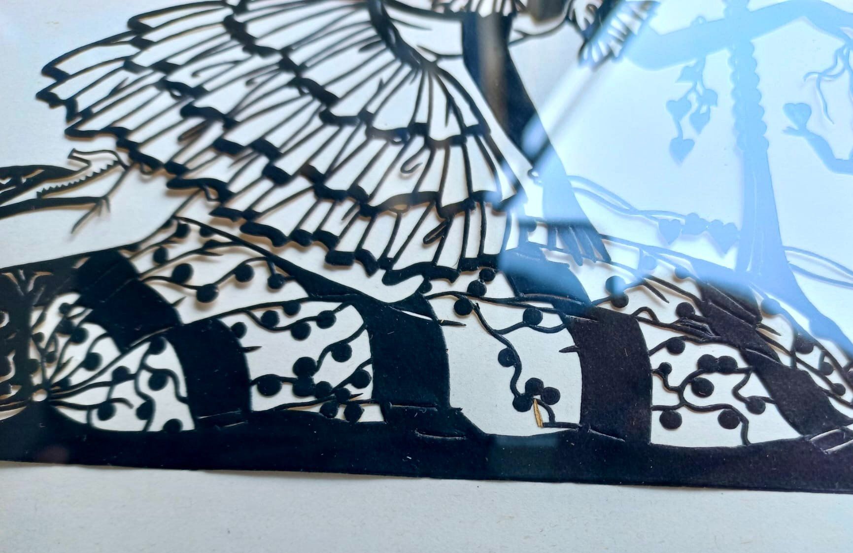 Grafica & Litografie: alter Scherenschnitt Art déco gerahmt – Usato da Burgdorf venduto da glasrabe01 3