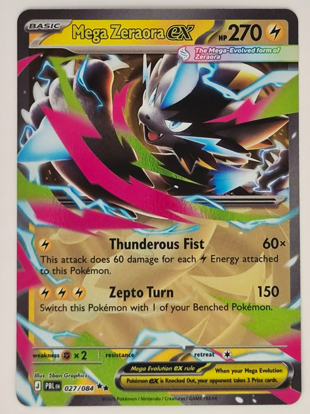 Pokémon Sammelbilder & Trading cards: Mega Zeraora EX / Pitch Black / PBL 027 – Neu (gemäss Beschreibung) aus Arni AG von PokemonCardsStore