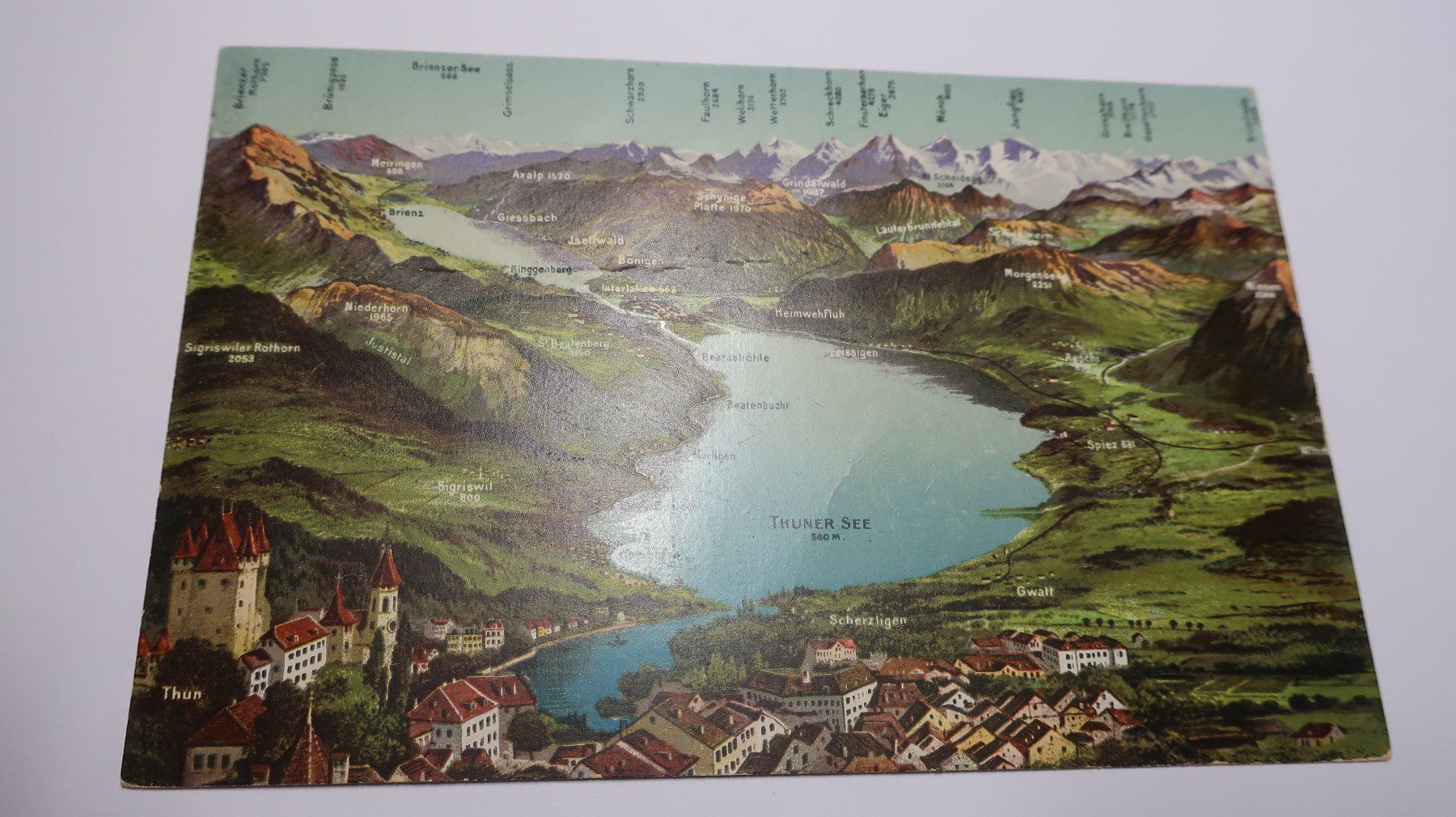 Cartoline postali: Thuner See  Panorama 1915 – Usato da Cormoret venduto da Pascalll2001 1