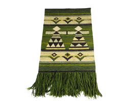 Vintage Wandteppich Grün – Folklore Motiv