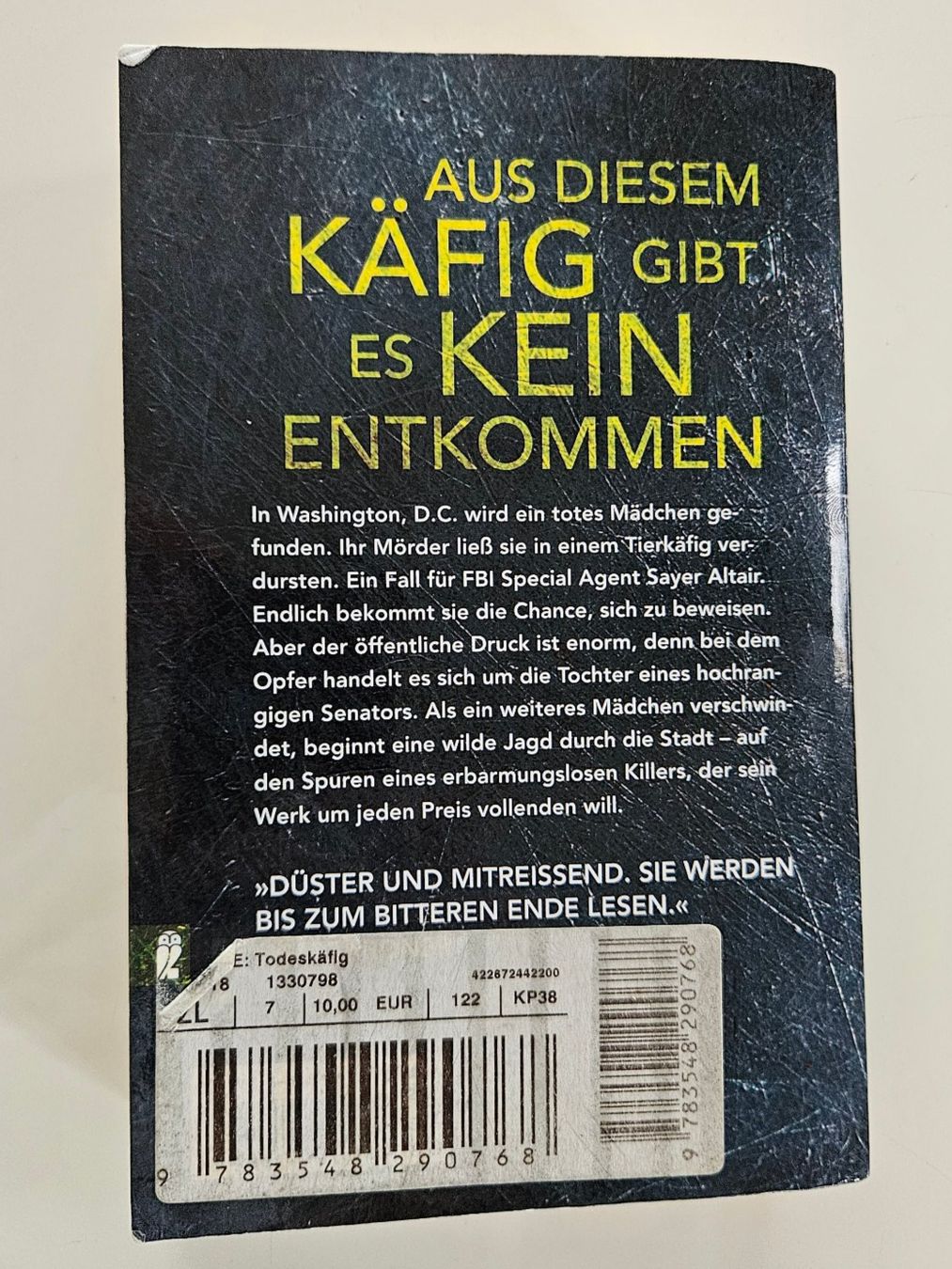 Libri: Ellison Cooper - Todeskäfig (Thriller Taschenbuch) – Usato da Amriswil venduto da Alfaromeo007 1