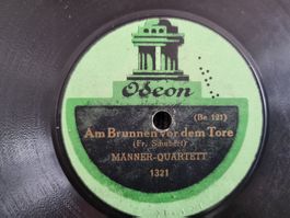 Schellackplatte Odeon Ø 25, Am Brunnen..., Männer-Quartett,