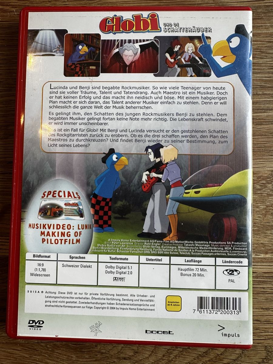 Tutti i DVDs: DVD - Globi und de Schatteräuber – Usato da Bern venduto da barachi 1
