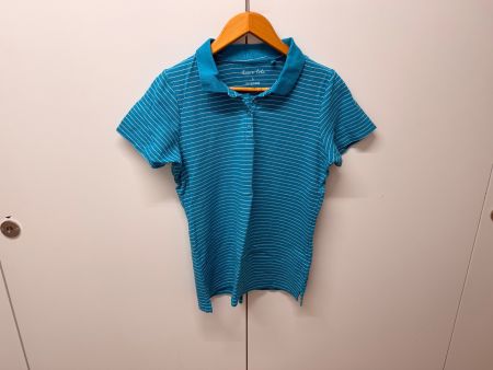 Polo-Shirt Chicoree gestreift blau, 100% Baumwolle, Gr. L