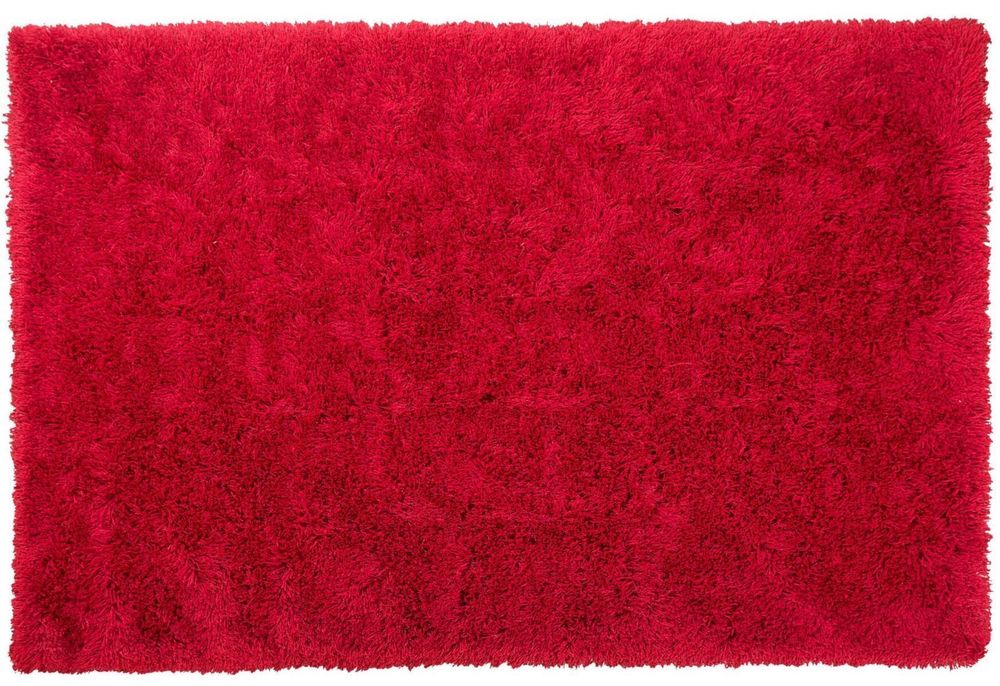 BENUTA - Tapis à poils longs rouge foncé 133x190 cm | Leroy Merlin