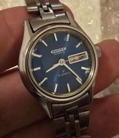 Citizen Automatic 21 Jewels – Blue Dial – Cut Glass – Kanji
