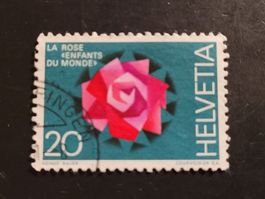 Timbre CH 1971 (11. III.) N° 492 - Rose, Enfant du monde