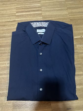 Calvin Klein Hemd Slim Fit dunkelblau Grösse M 