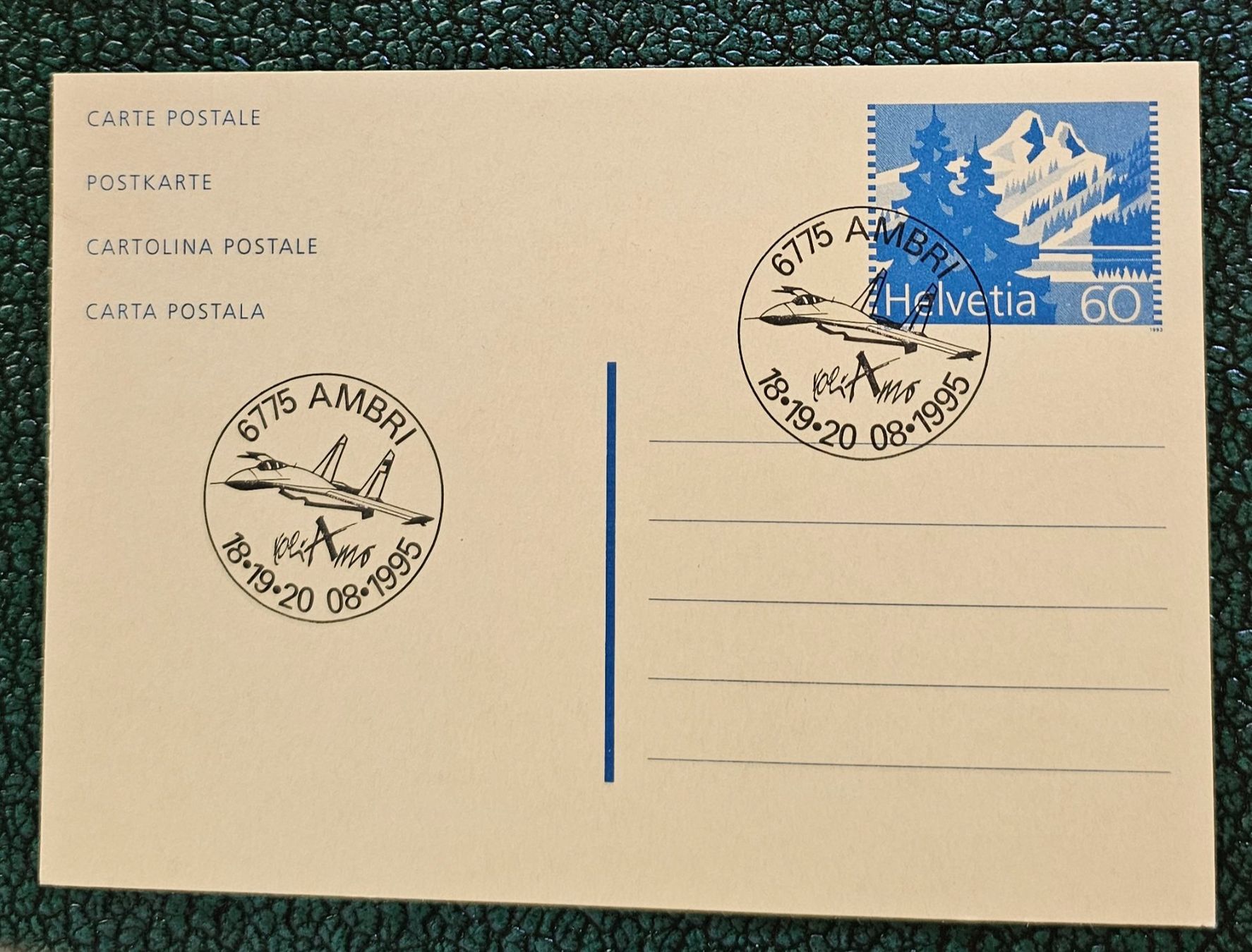 Tutti i francobolli: Ganzsache mit Sst AMBRI 1995 – Nuovo (secondo la descrizione) da Les Valettes venduto da Nuba1