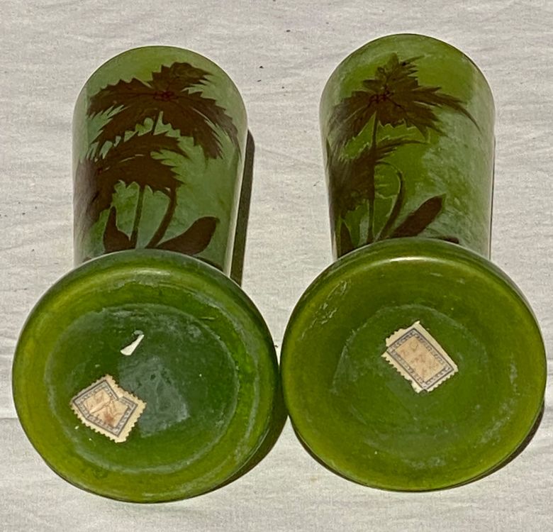 Produktbild von KAYLETIN Gerippte Glasvase, Grüne Glasvasen Für Blumen, Blumenvasen Für Blumenstrauß