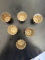 6 moules à cannelés en cuivre étamé
