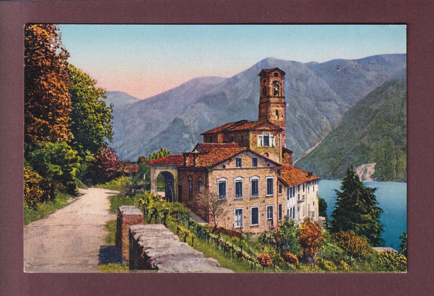 Cartoline postali: CASTAGNOLA - Chiesa antica – Usato da Pully venduto da nicecards
