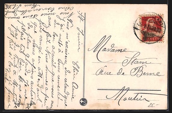 Cartoline postali: AK St-Imier, La Place, 1920 – Usato da Berlin venduto da bartko-reher 1