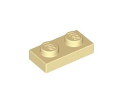 LEGO - 100x Tan Plate 1x2 - 3023 - NEW