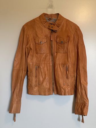 Veste en cuir Gipsy taille S, couleur cognac