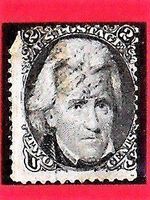 1861 USA Nr.17  STEMPEL ROT/SCHWARZ