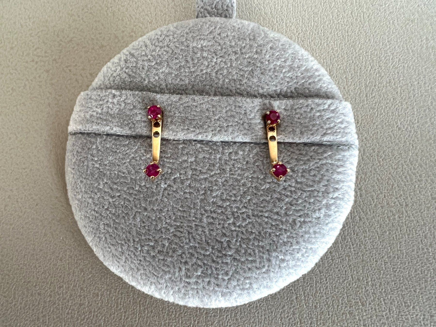 Ohrringe & -stecker: 18k Gold Rubin Ohrringe mit Ear Jackets – Gebraucht aus Kilchberg ZH von NIVESoutlet 6