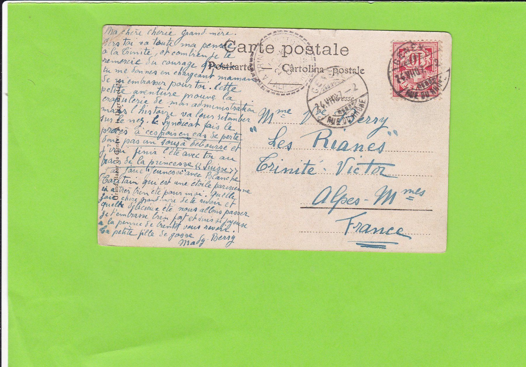 Cartoline postali: Genève-Rue du Mont Blanc – Usato da St. Peterzell venduto da neckertal 1